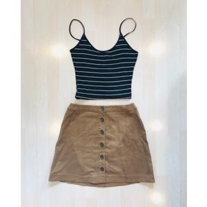Onesie Tank and Button Down Skirt